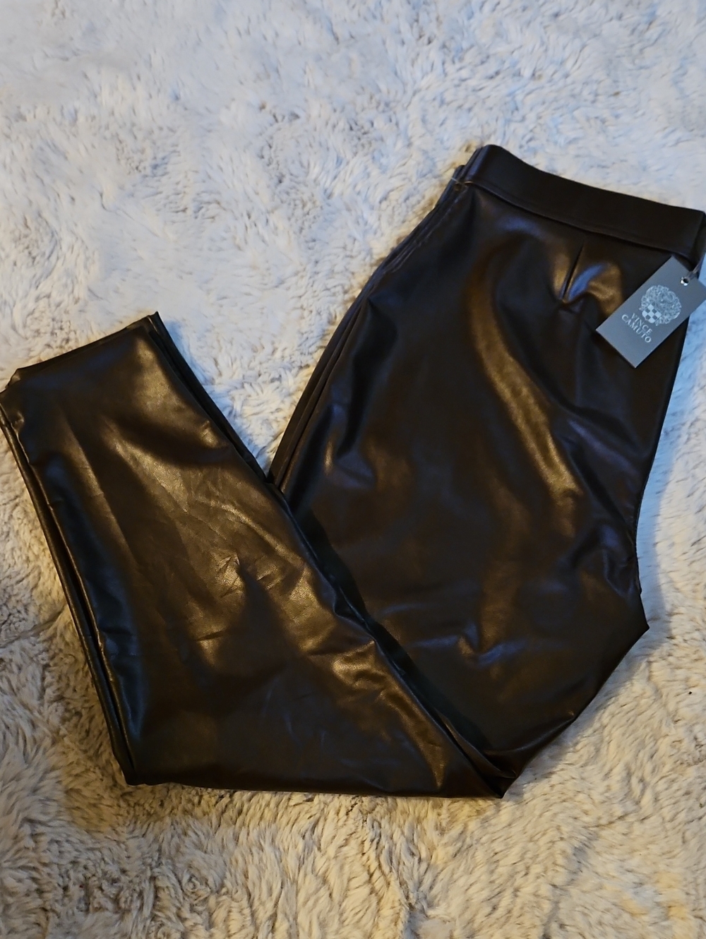 Vince Camuto Brown Faux Leather Pants with Tag